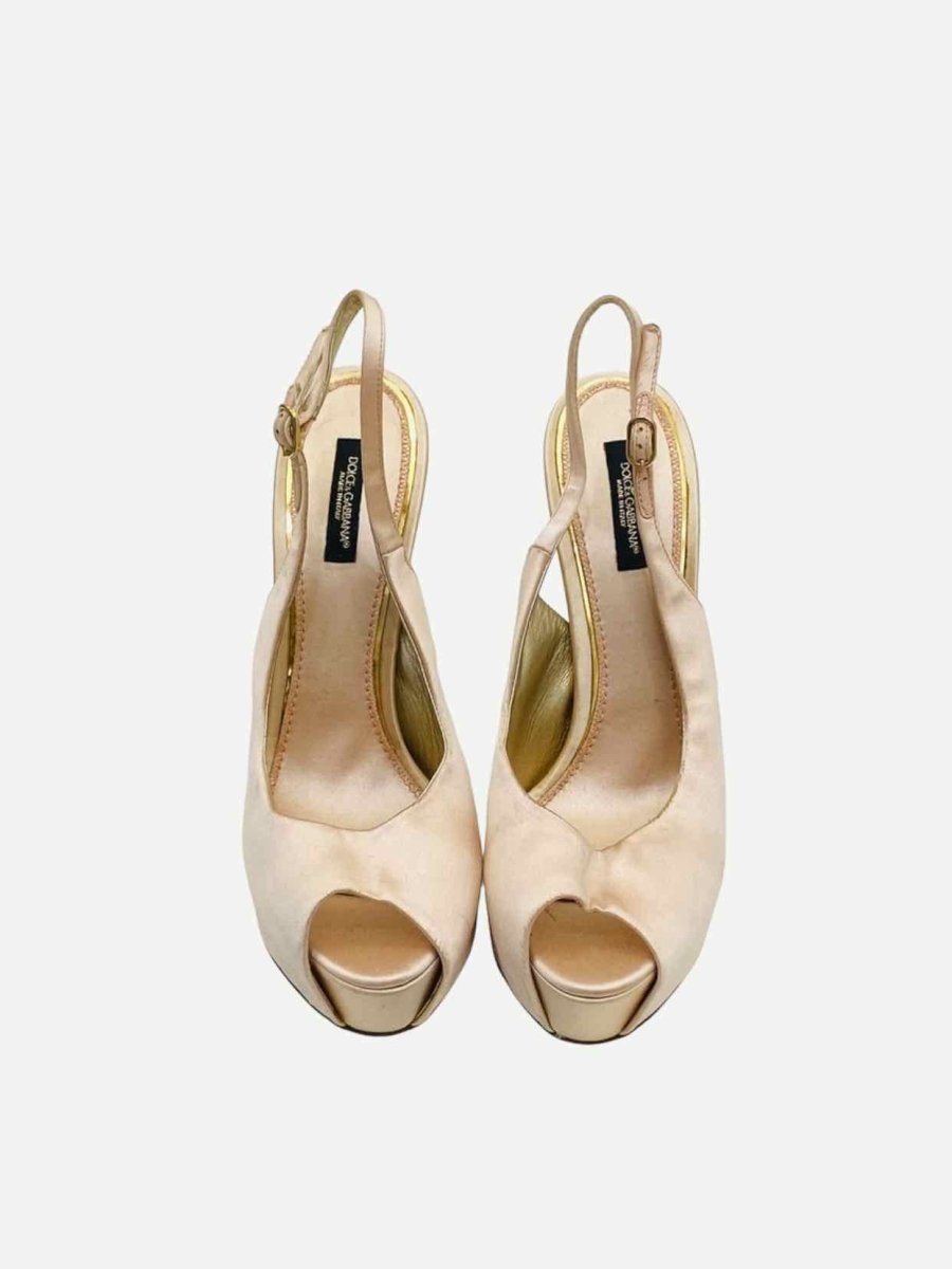 Pre - loved DOLCE & GABBANA Pale Pink Slingbacks 39 at Reems Closet