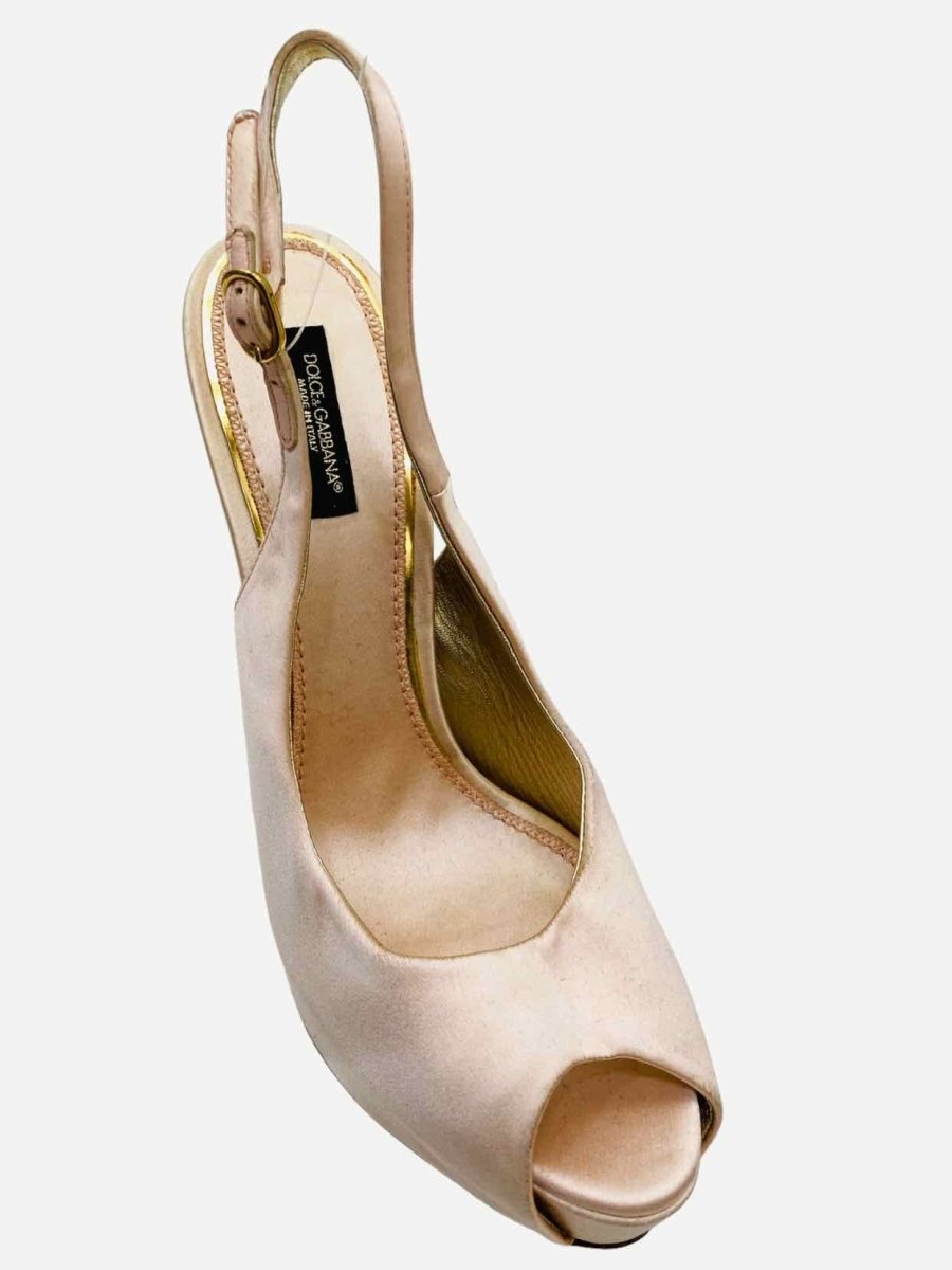 Pre - loved DOLCE & GABBANA Pale Pink Slingbacks 39 at Reems Closet