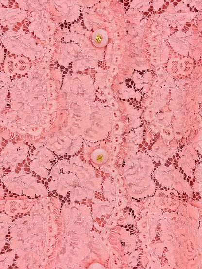 Pre - loved DOLCE & GABBANA Pink Lace Size Medium Outfit Set at Reems Closet