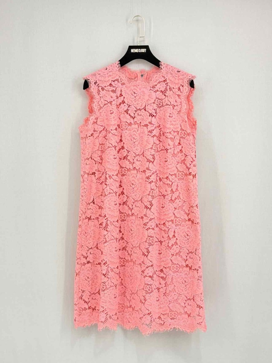 Pre - loved DOLCE & GABBANA Pink Lace Size Medium Outfit Set at Reems Closet