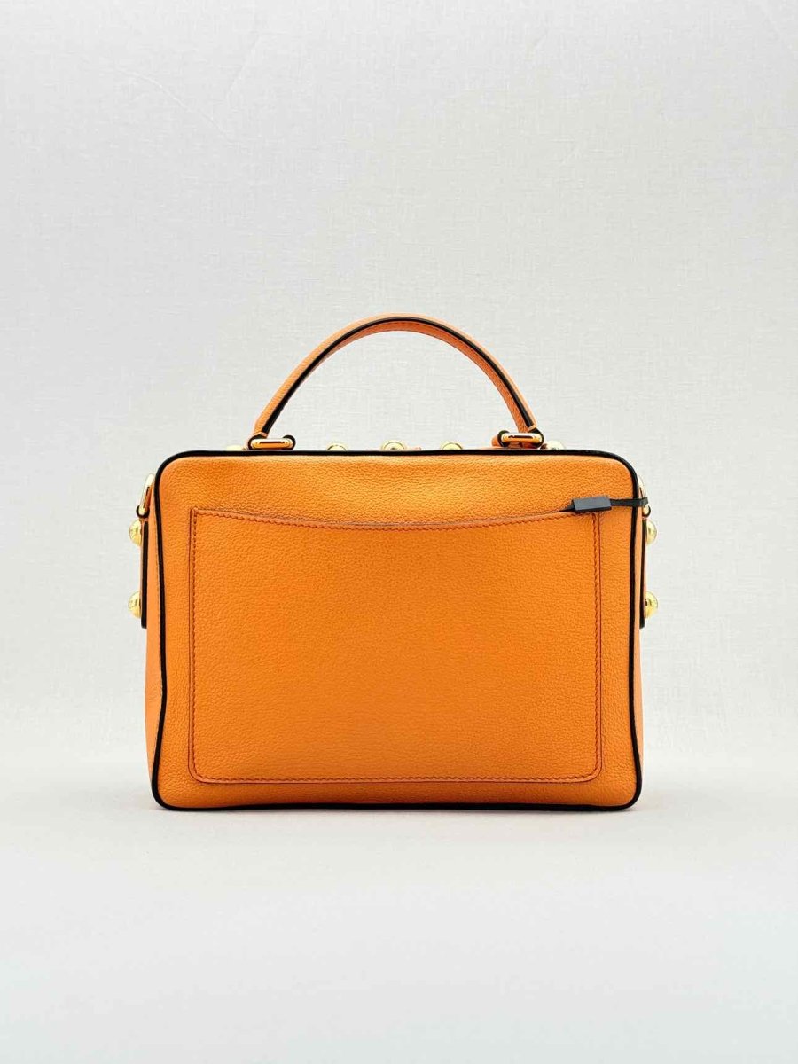 Pre - loved DOLCE & GABBANA Rosaria Box Orange Top Handle at Reems Closet