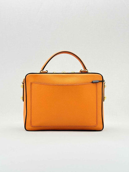 Pre - loved DOLCE & GABBANA Rosaria Box Orange Top Handle at Reems Closet