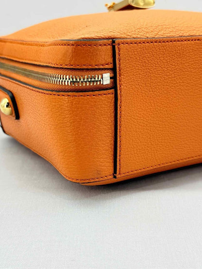 Pre - loved DOLCE & GABBANA Rosaria Box Orange Top Handle at Reems Closet