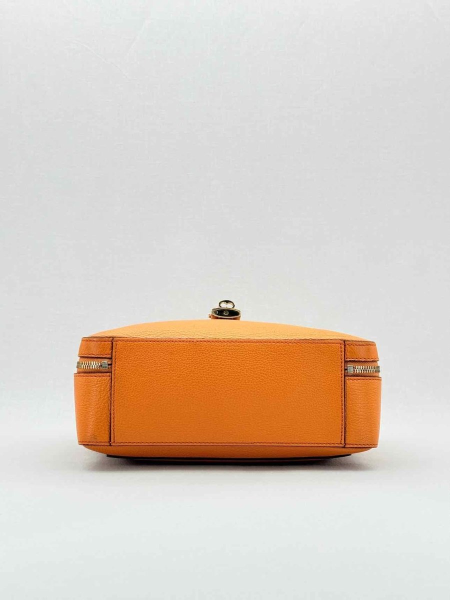 Pre - loved DOLCE & GABBANA Rosaria Box Orange Top Handle at Reems Closet