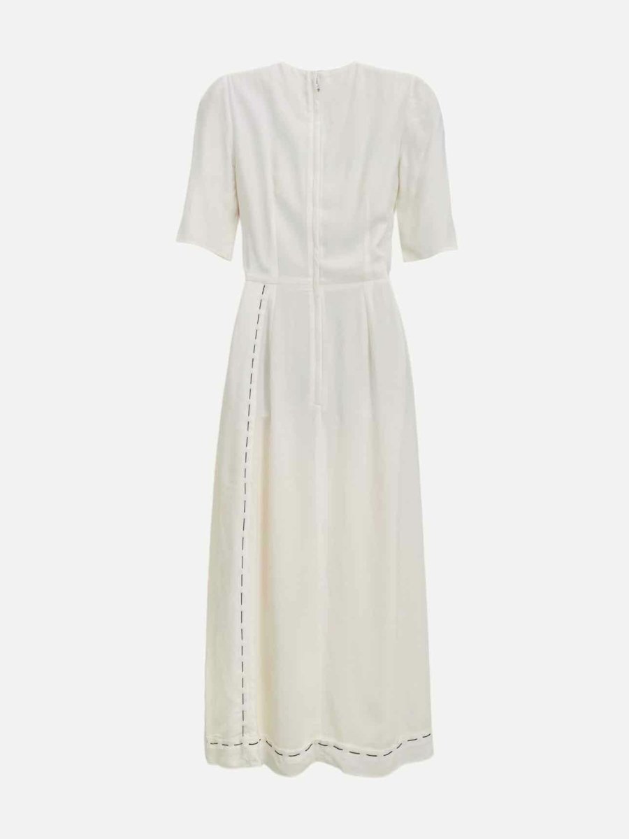 DOLCE & GABBANA White w/ Pink Size US 0 Midi Dress - Reems Closet DOLCE & GABBANA White w/ Pink Size US 0 Midi Dress - Reems Closet