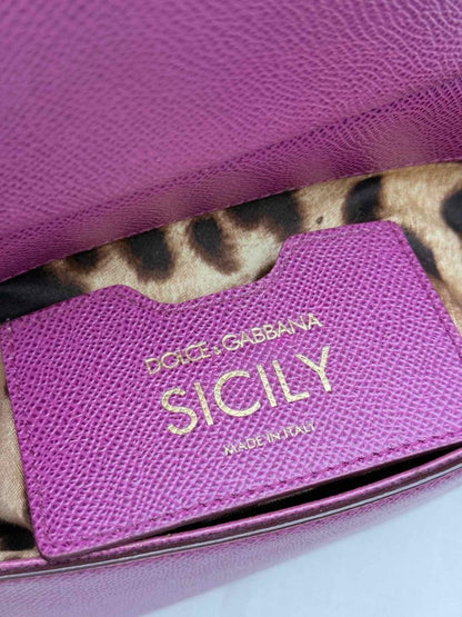 Pre - loved DOLCE & GABBANA Sicily Magenta Top Handle at Reems Closet