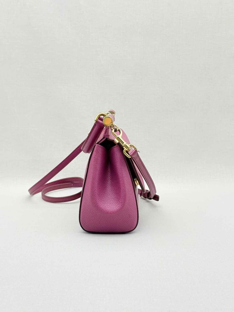 Pre - loved DOLCE & GABBANA Sicily Magenta Top Handle at Reems Closet