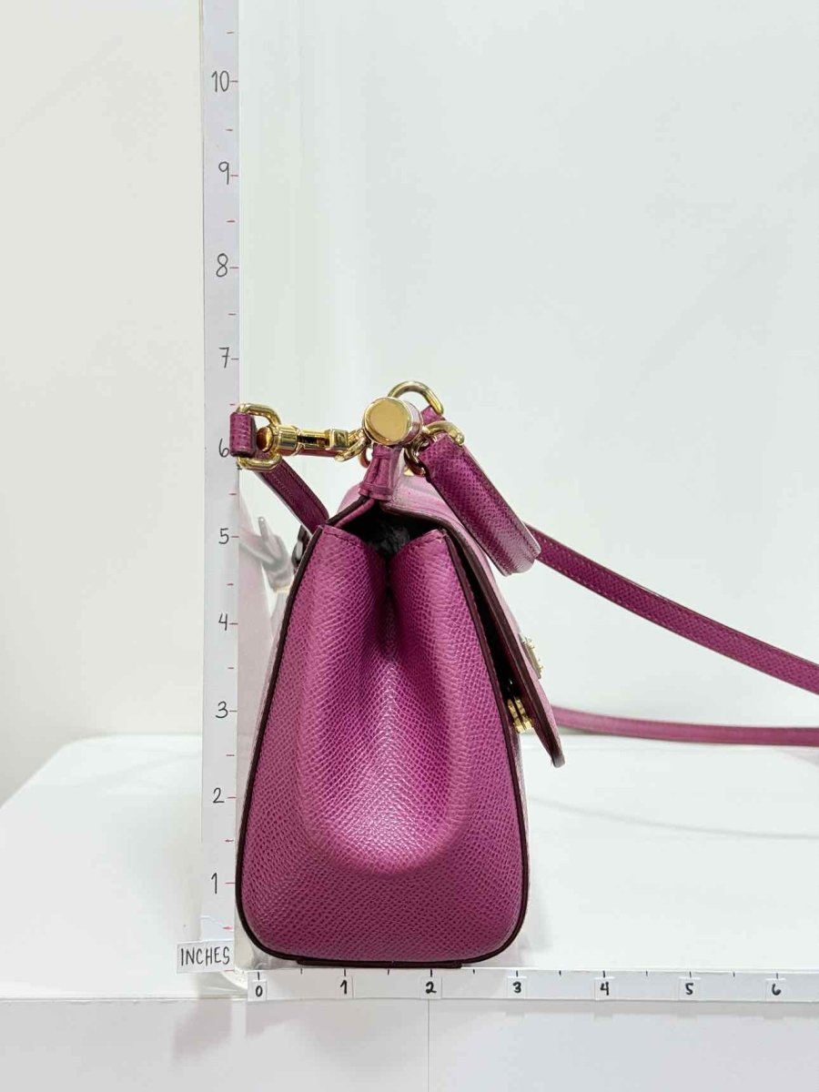 Pre - loved DOLCE & GABBANA Sicily Magenta Top Handle at Reems Closet