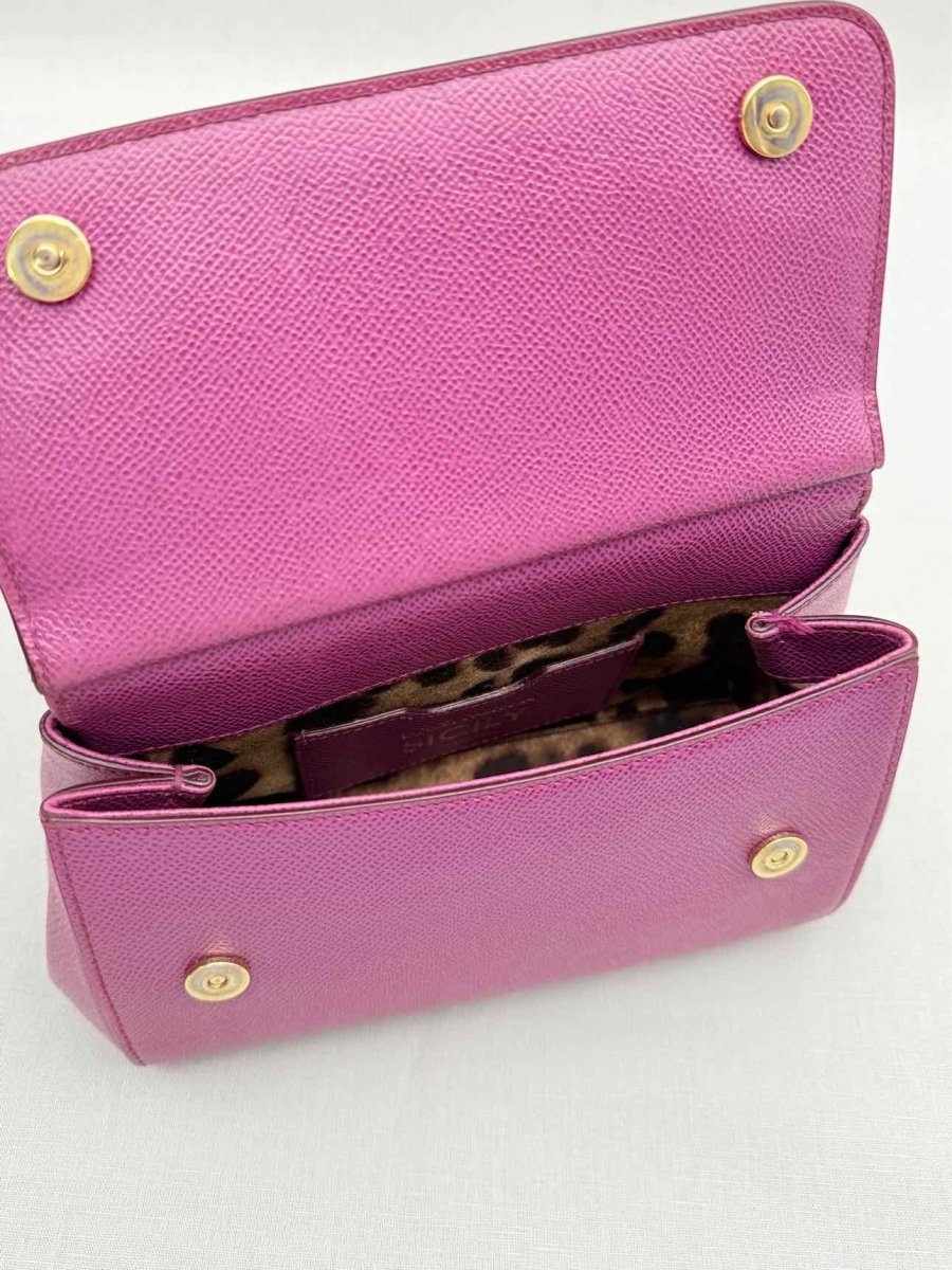 Pre - loved DOLCE & GABBANA Sicily Magenta Top Handle at Reems Closet