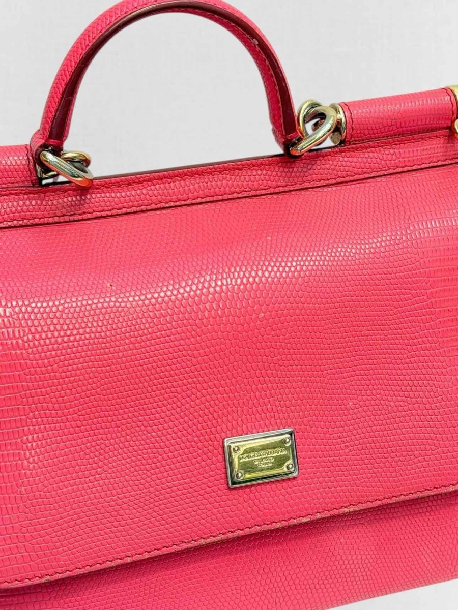 Pre - loved DOLCE & GABBANA Sicily Pink Top Handle at Reems Closet