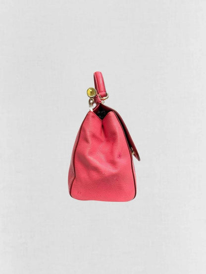Pre - loved DOLCE & GABBANA Sicily Pink Top Handle at Reems Closet