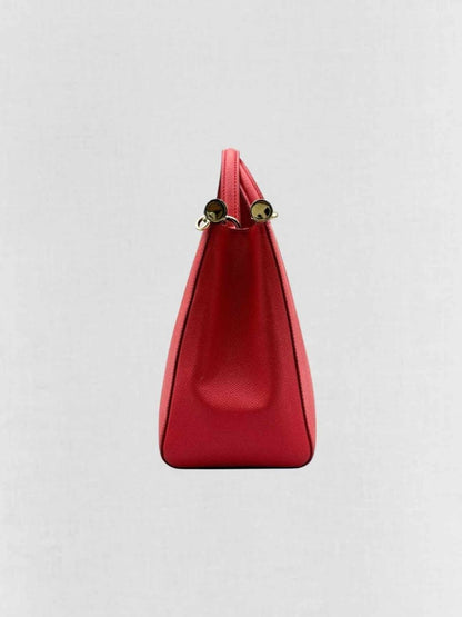 Pre - loved DOLCE & GABBANA Sicily Red Top Handle at Reems Closet