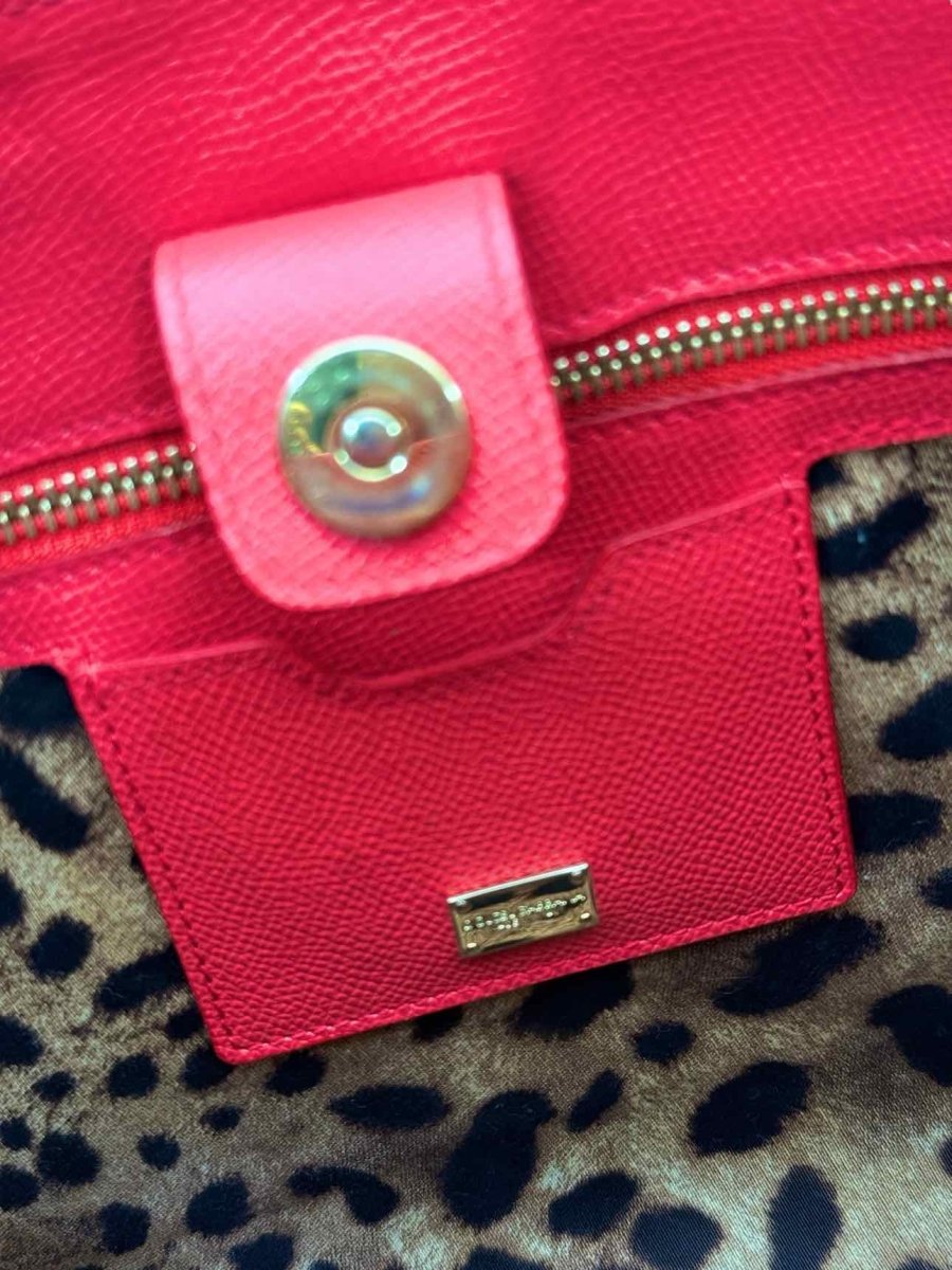 Pre - loved DOLCE & GABBANA Sicily Red Top Handle at Reems Closet