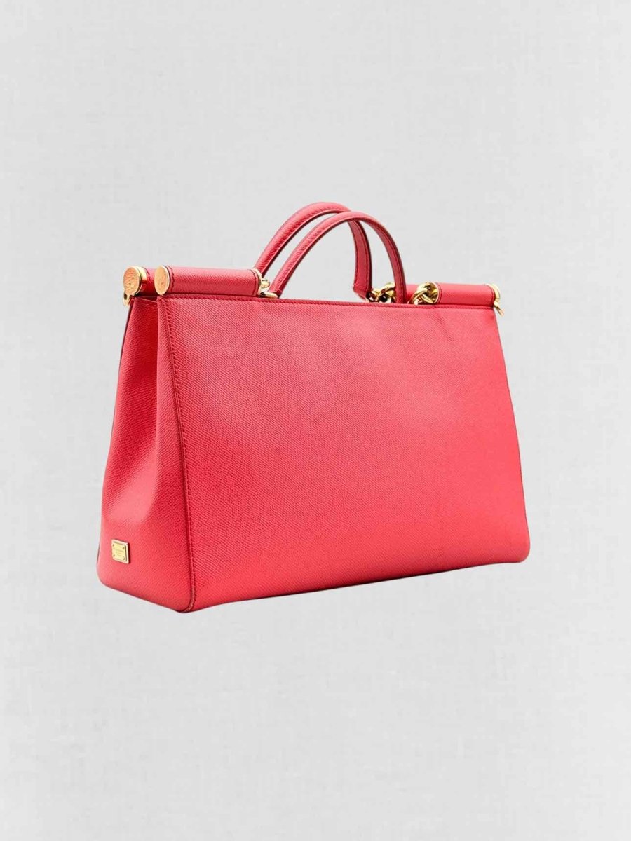 Pre - loved DOLCE & GABBANA Sicily Red Top Handle at Reems Closet