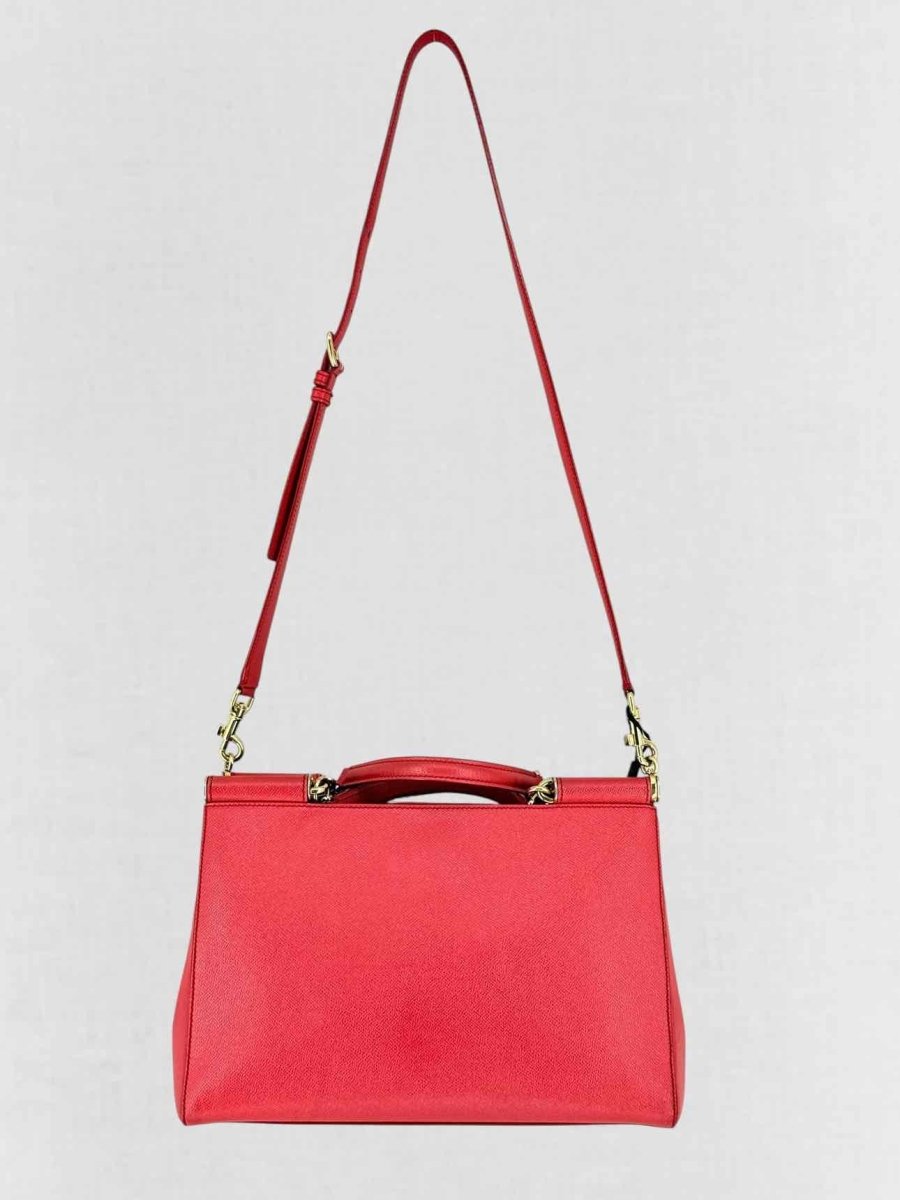 Pre - loved DOLCE & GABBANA Sicily Red Top Handle at Reems Closet