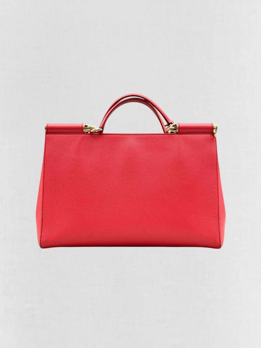 Pre - loved DOLCE & GABBANA Sicily Red Top Handle at Reems Closet
