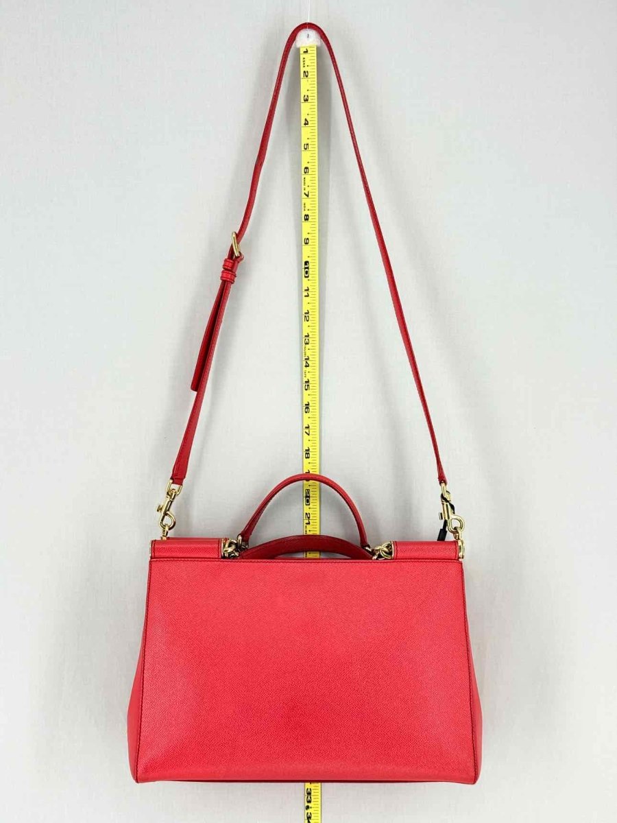 Pre - loved DOLCE & GABBANA Sicily Red Top Handle at Reems Closet