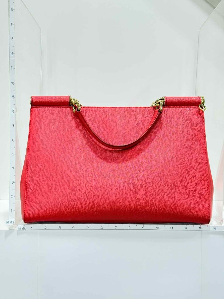 Pre - loved DOLCE & GABBANA Sicily Red Top Handle at Reems Closet