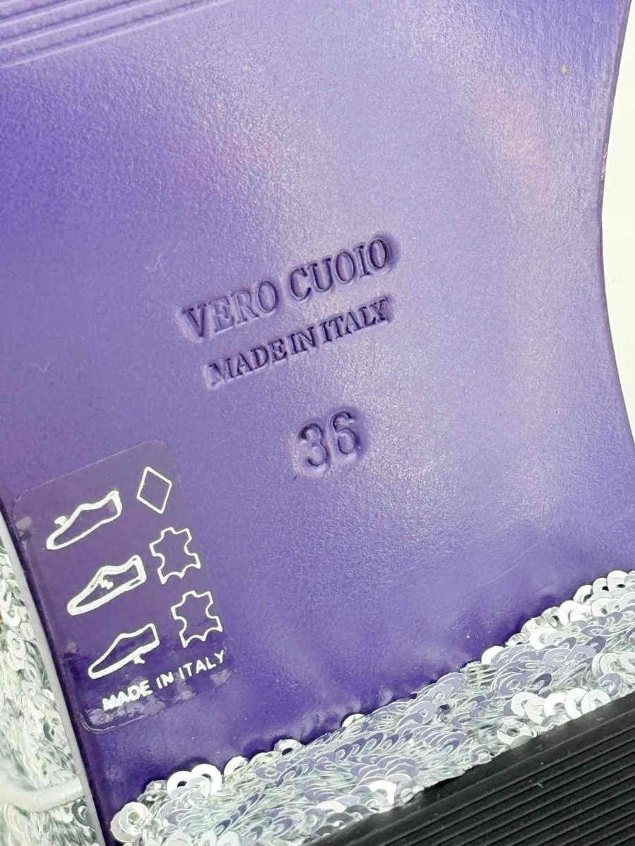 Pre - loved DOLCE & GABBANA Silver Size EU 36 Ankle Boots at Reems Closet