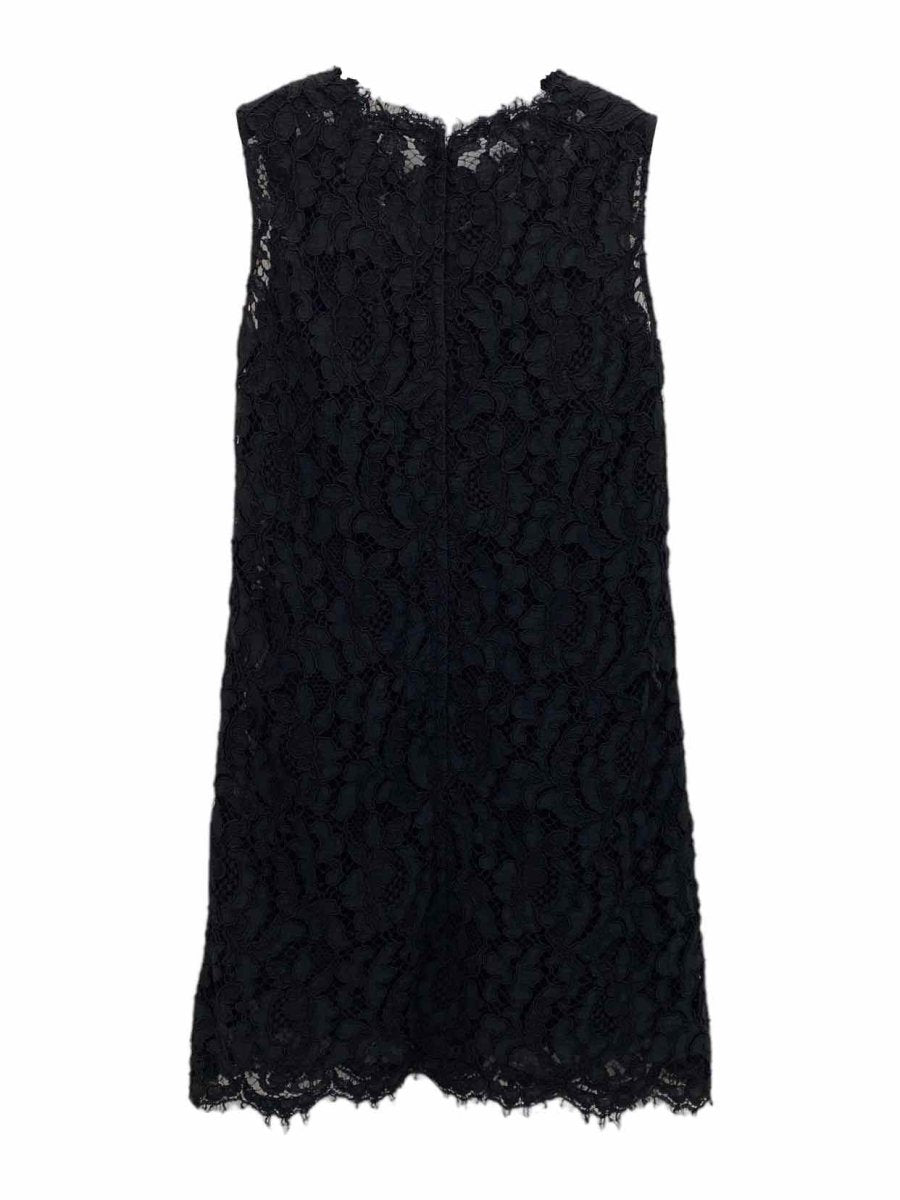 Pre - loved DOLCE & GABBANA Sleeveless Black Lace Mini Dress at Reems Closet