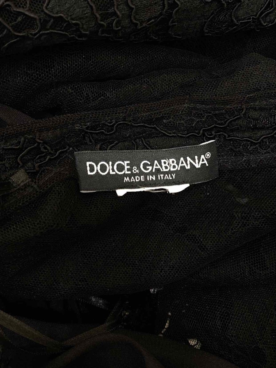 Pre - loved DOLCE & GABBANA Sleeveless Black Lace Mini Dress at Reems Closet