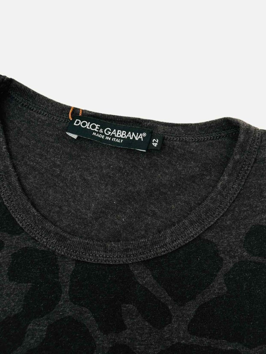 Pre - loved DOLCE & GABBANA Sleeveless Grey & Black Size US 6 Top at Reems Closet