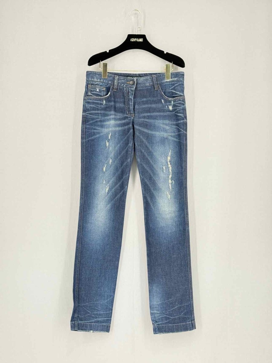 Pre - loved DOLCE & GABBANA Straight Leg Blue Size US 6 Jeans at Reems Closet