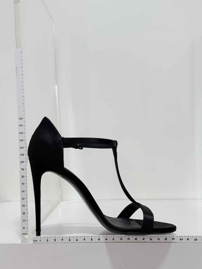 Pre - loved DOLCE & GABBANA T - strap Black Size EU 37 Heeled Sandals at Reems Closet