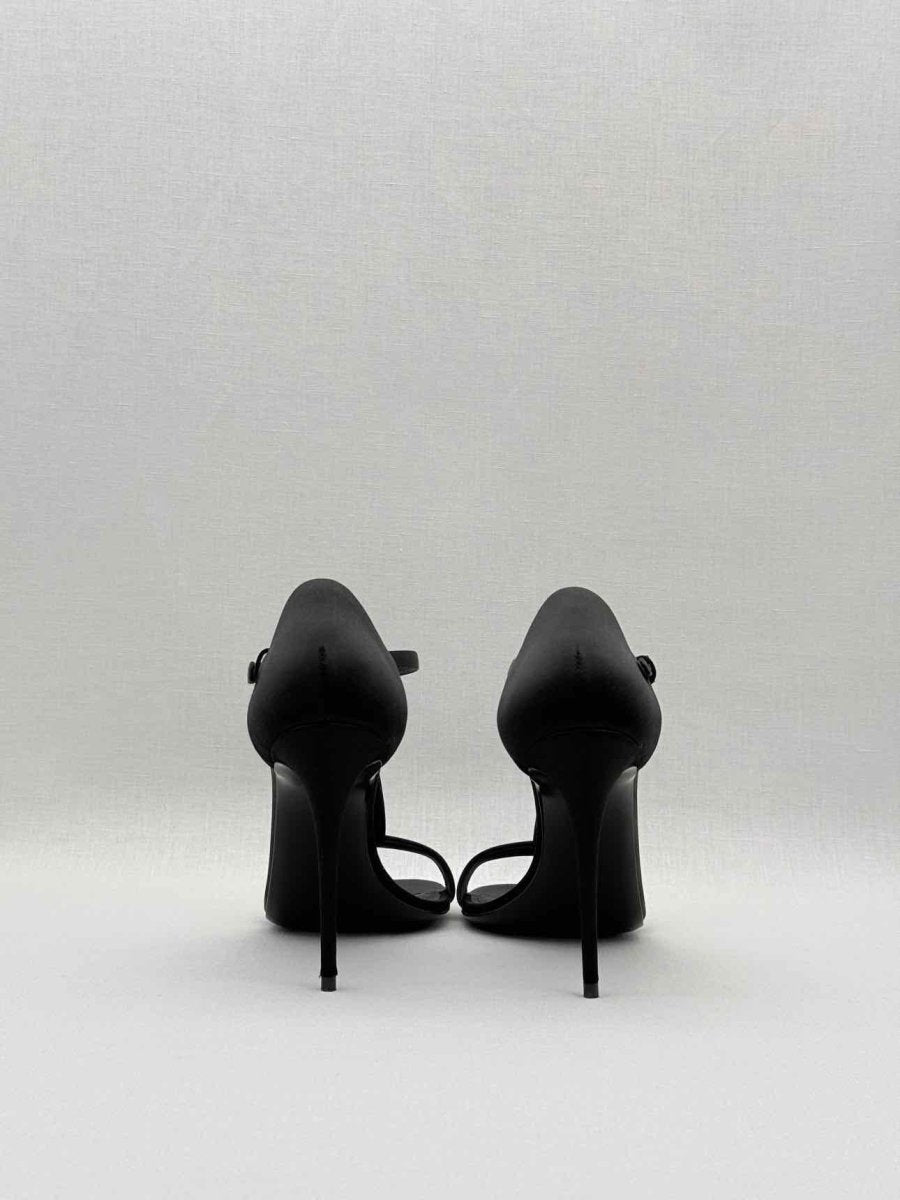 Pre - loved DOLCE & GABBANA T - strap Black Size EU 37 Heeled Sandals at Reems Closet