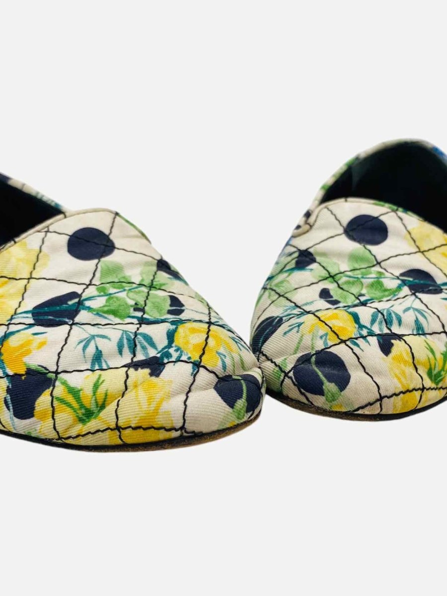 Pre - loved DOLCE & GABBANA White Multicolor Ballet Flats at Reems Closet