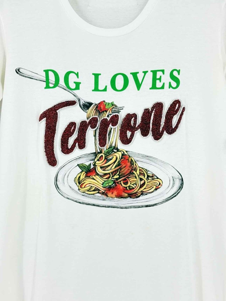 Pre - loved DOLCE & GABBANA White Multicolor Size US 0 T-shirt at Reems Closet