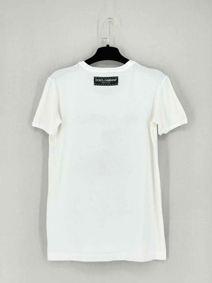 Pre - loved DOLCE & GABBANA White Multicolor Size US 0 T-shirt at Reems Closet