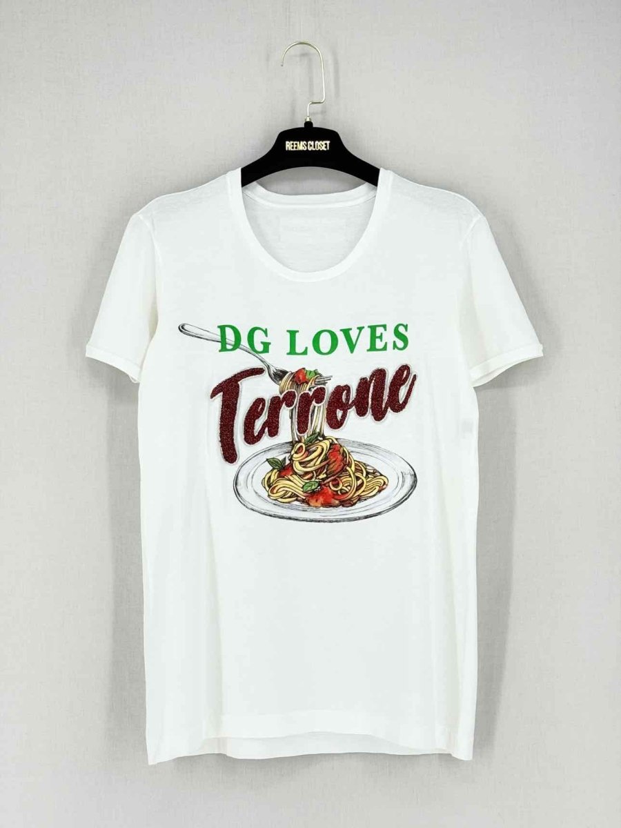 Pre - loved DOLCE & GABBANA White Multicolor Size US 0 T-shirt at Reems Closet