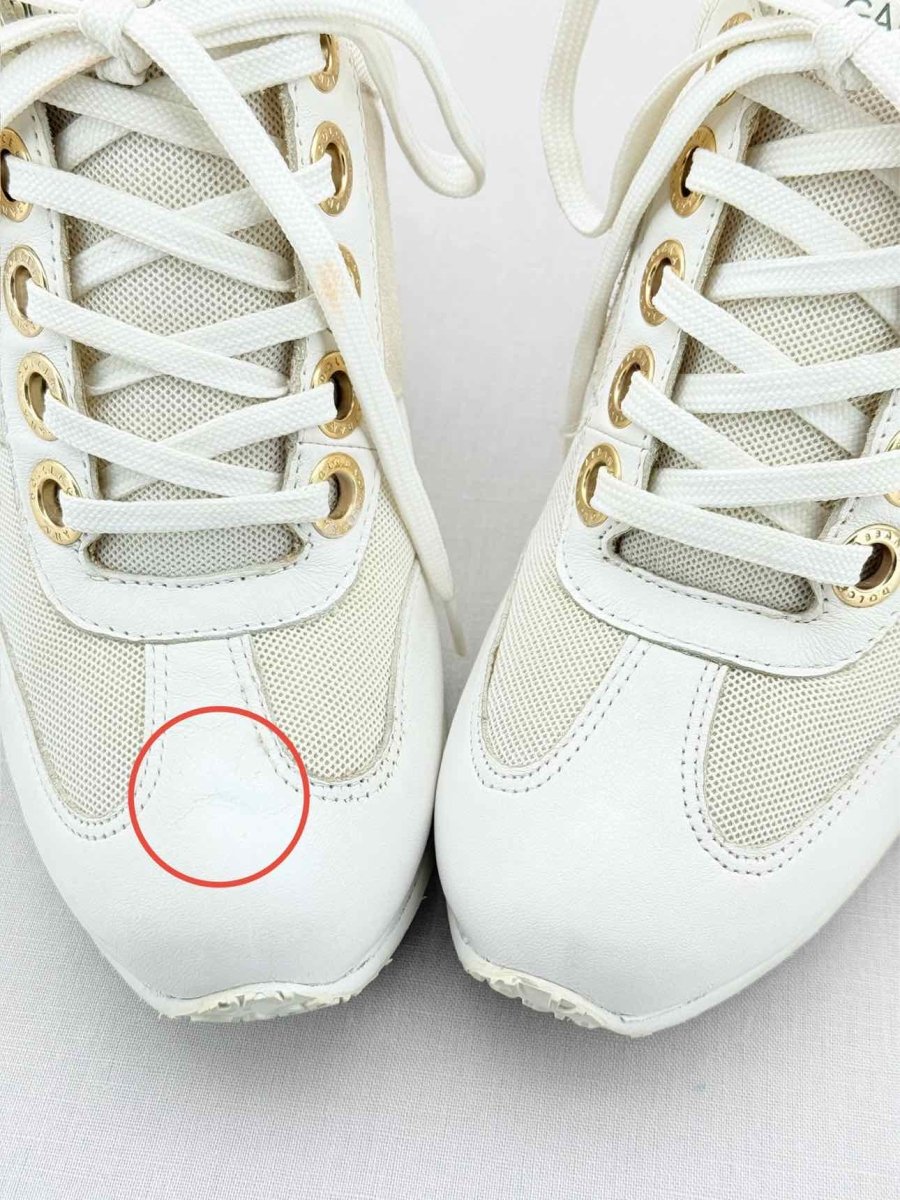 Pre - loved DOLCE & GABBANA White Size EU 40 Sneaker Wedges at Reems Closet