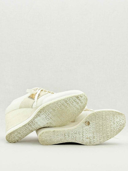 Pre - loved DOLCE & GABBANA White Size EU 40 Sneaker Wedges at Reems Closet
