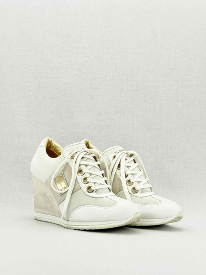 Pre - loved DOLCE & GABBANA White Size EU 40 Sneaker Wedges at Reems Closet