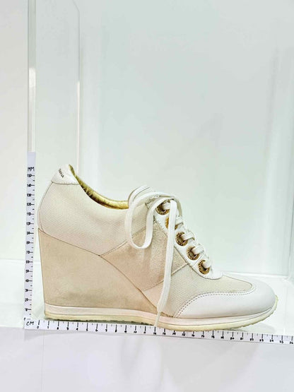 Pre - loved DOLCE & GABBANA White Size EU 40 Sneaker Wedges at Reems Closet