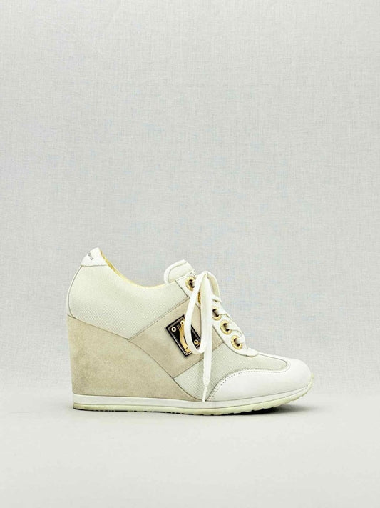 Pre - loved DOLCE & GABBANA White Size EU 40 Sneaker Wedges at Reems Closet