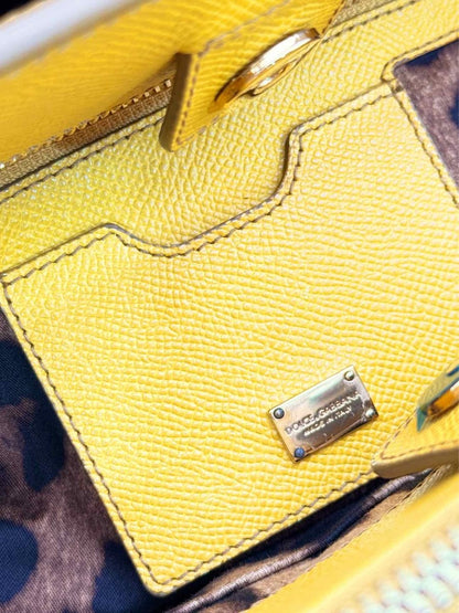 Pre - loved DOLCE & GABBANA Yellow Satchel at Reems Closet