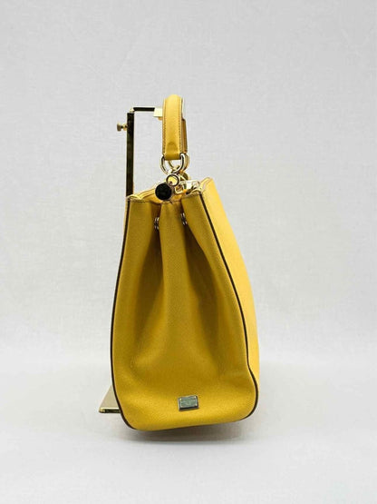 Pre - loved DOLCE & GABBANA Yellow Satchel at Reems Closet