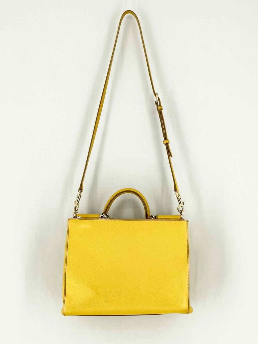 Pre - loved DOLCE & GABBANA Yellow Satchel at Reems Closet