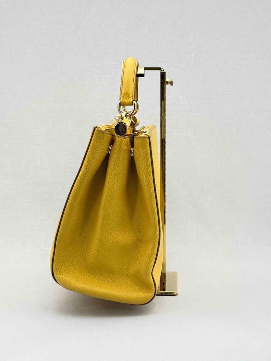 Pre - loved DOLCE & GABBANA Yellow Satchel at Reems Closet