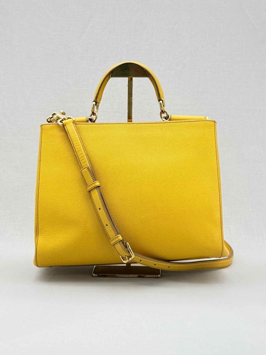 Pre - loved DOLCE & GABBANA Yellow Satchel at Reems Closet