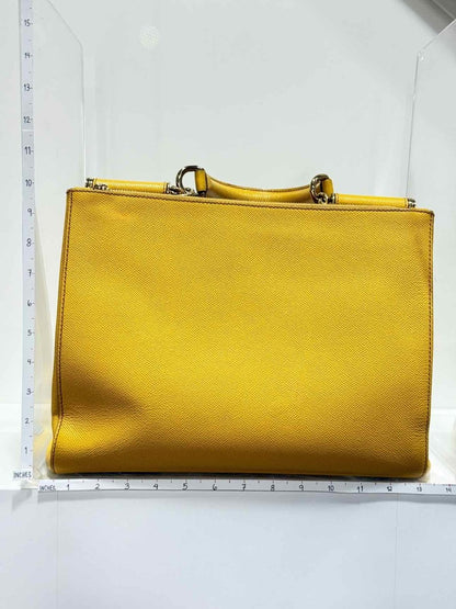 Pre - loved DOLCE & GABBANA Yellow Satchel at Reems Closet