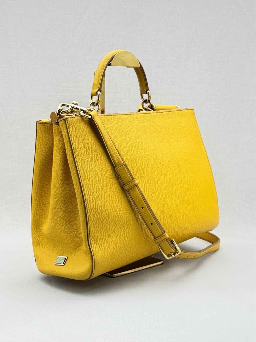 Pre - loved DOLCE & GABBANA Yellow Satchel at Reems Closet