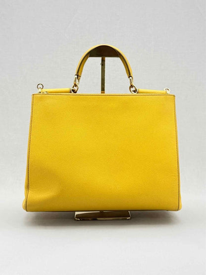 Pre - loved DOLCE & GABBANA Yellow Satchel at Reems Closet