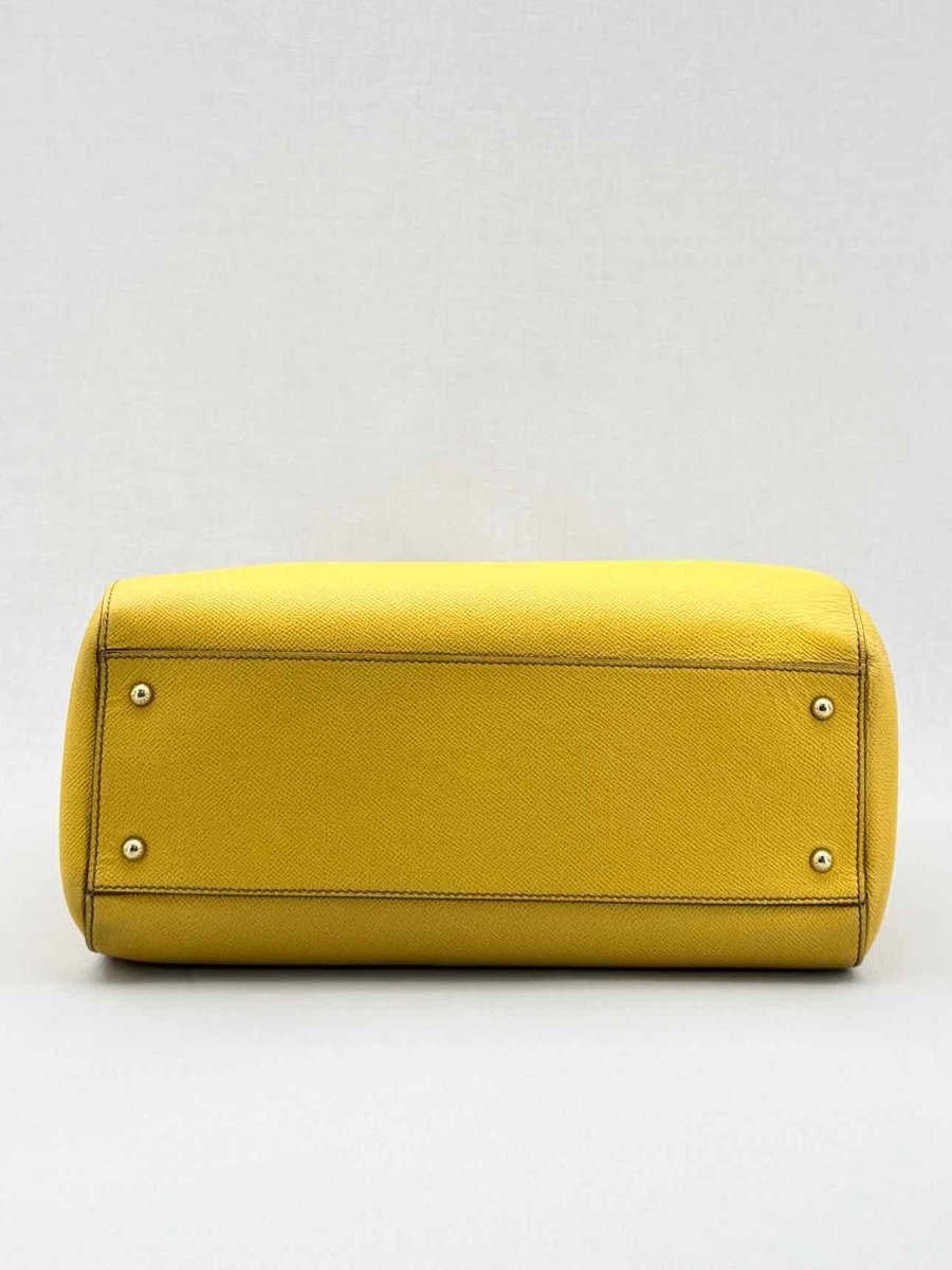 Pre - loved DOLCE & GABBANA Yellow Satchel at Reems Closet