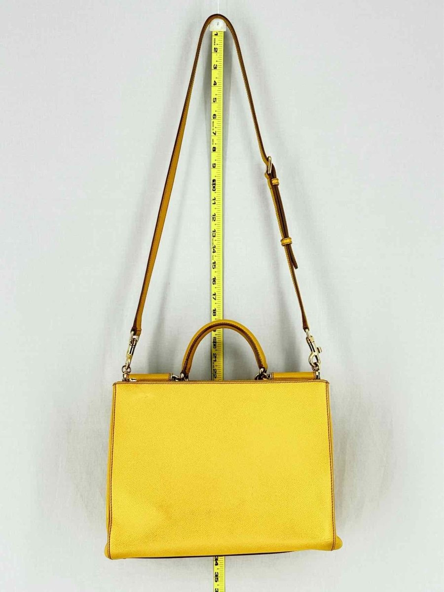 Pre - loved DOLCE & GABBANA Yellow Satchel at Reems Closet