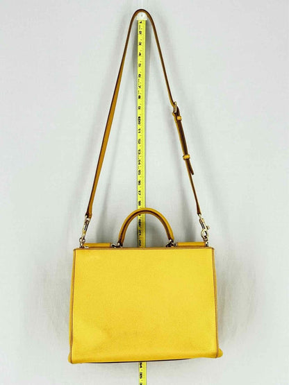 Pre - loved DOLCE & GABBANA Yellow Satchel at Reems Closet