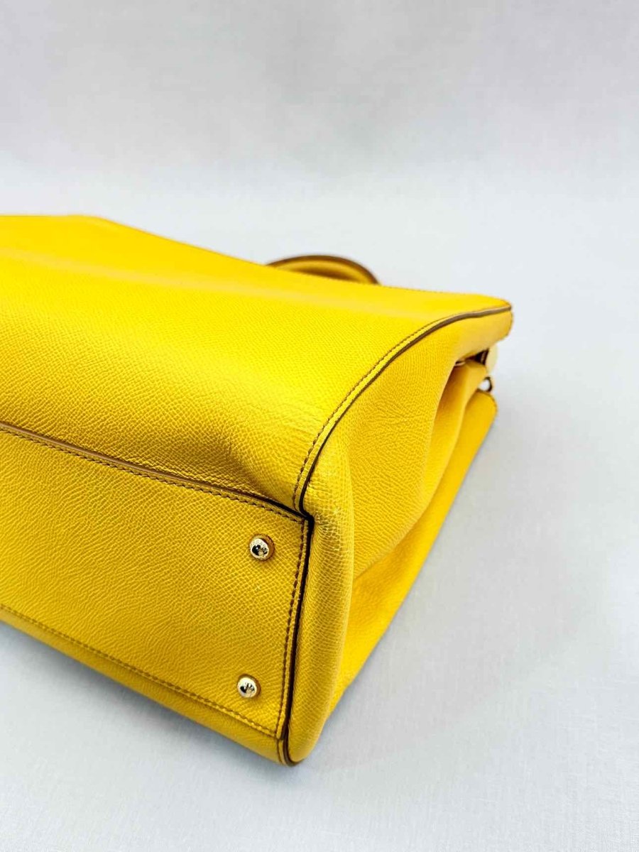 Pre - loved DOLCE & GABBANA Yellow Satchel at Reems Closet